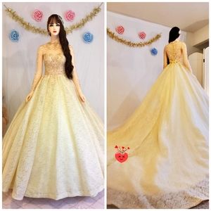 SOLD Long Sleeve High Neck Lace Gown